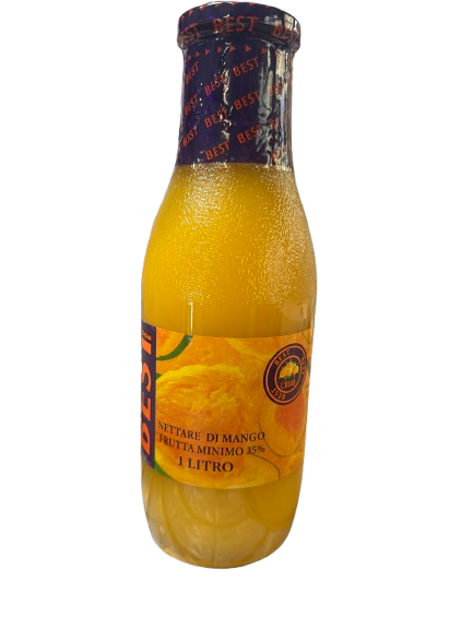 “Succo con polpa di mango – 1L (bottiglia in vetro)