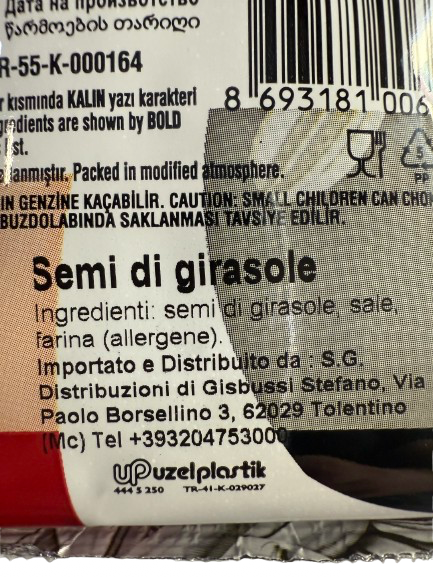 “Semi di girasole salati – 150g