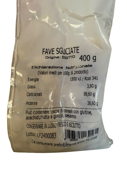 Fave sgusciate secche – 400g
