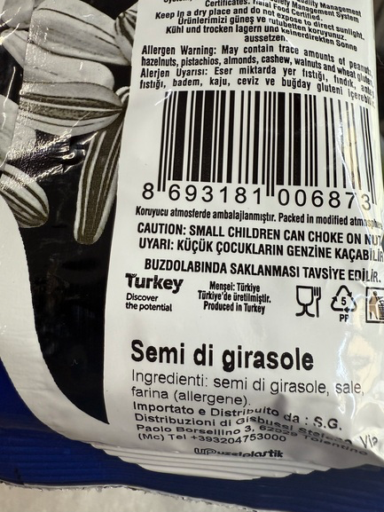 “Semi di girasole extra extra salati 80g