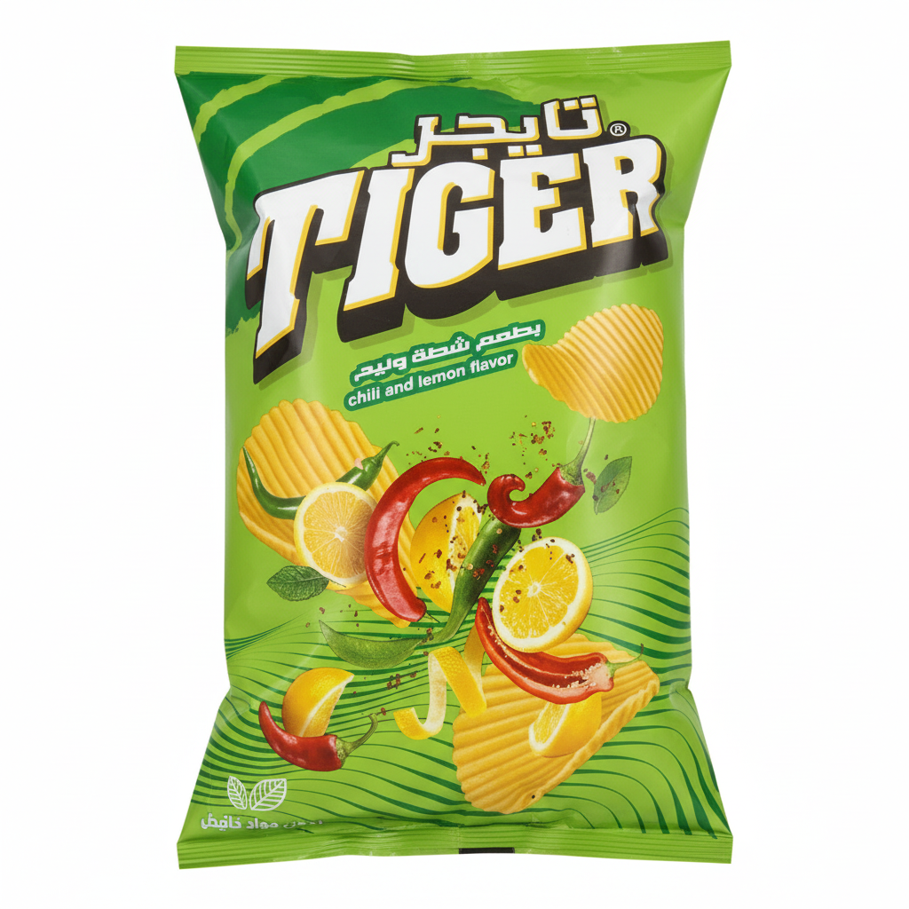 Tiger Chips Chili & Lemon - Immagine Professionale