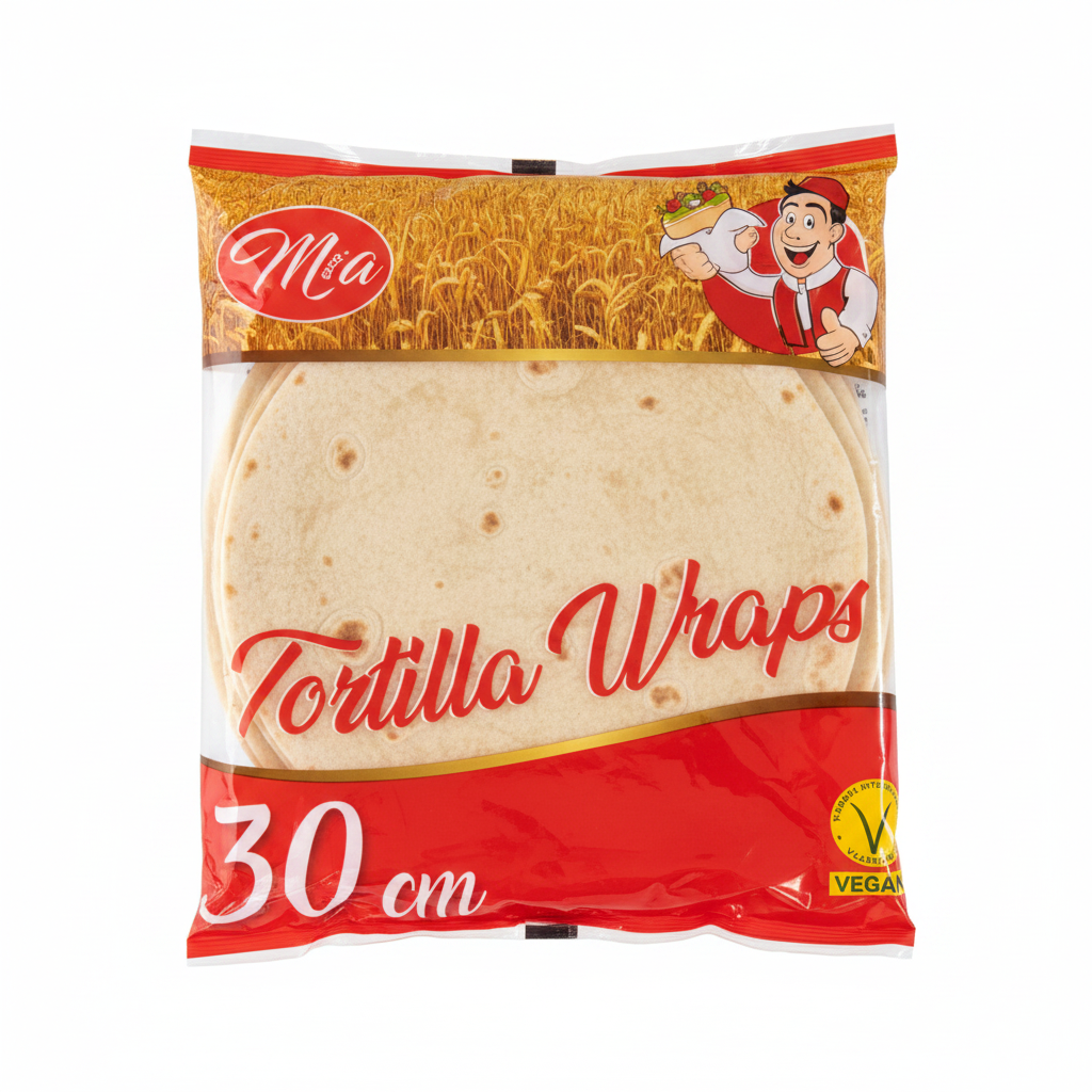Tortilla Wraps 30cm – Foto Professionale
