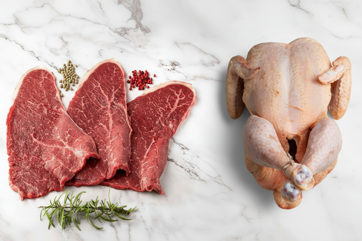 Macelleria Polleria - Bistecca e Pollo