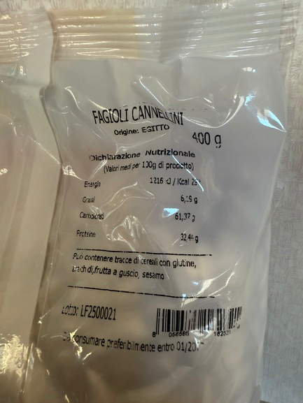 “Fagioli cannellini secchi – 400g