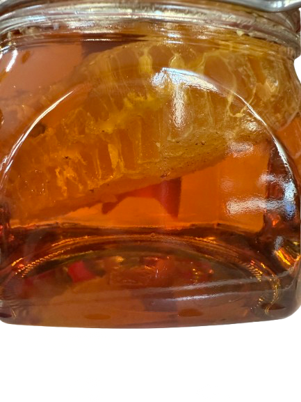 “Sciroppo di miele con favo – 750g (vaso in vetro)