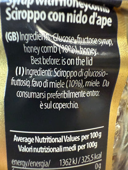 “Sciroppo di miele con favo – 600g