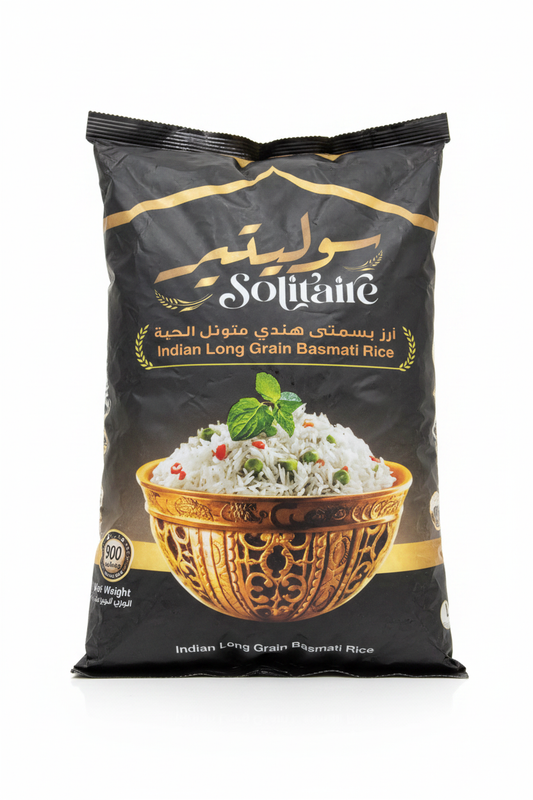 Riso Basmati Indiano Solitaire 1kg – Foto Professionale
